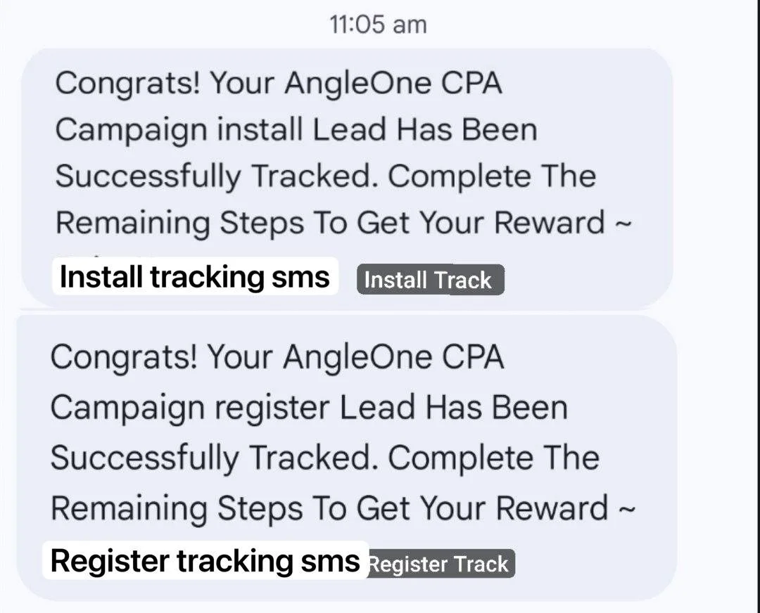 sms tracking Screen shot