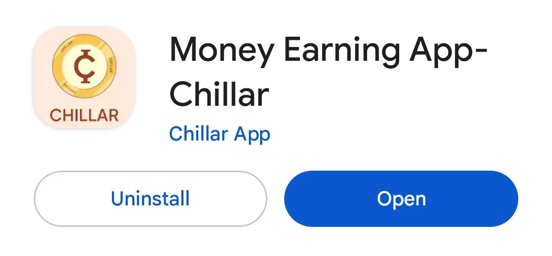 Chillar App Play Store Screen shot